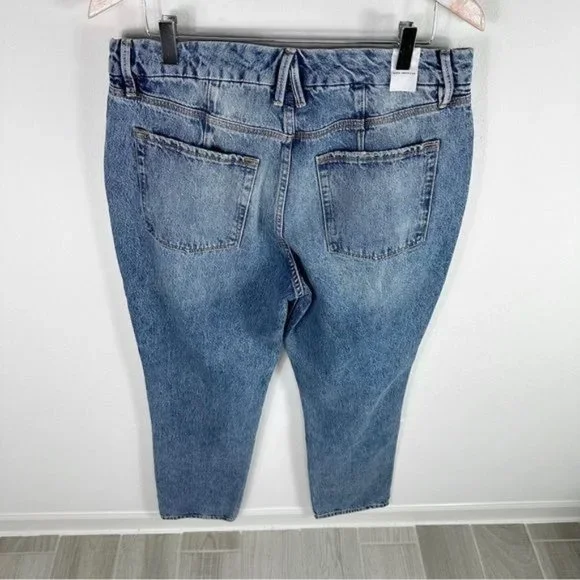 Good American Good '90s Icon Jeans Straight Leg Indigo 065 Size 12 / 31 - Picture 6 of 10